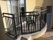 black balcony picket railing