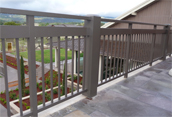 Open Aluminum Railing System Picket Style at Resort in Texas